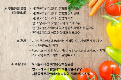 푸드카빙명장 프로필
